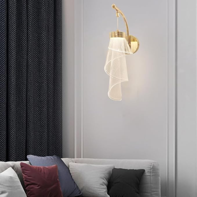 YHWB2 (Acrylic Crystal Wall Lamp Veil Florence Spiral Gold 3 Colors) - Image 10