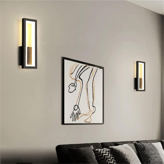 YHWB1-ZCMEB 17W LED Wall Lamp Aluminum And Acrylic Rectangle Light - Image 2