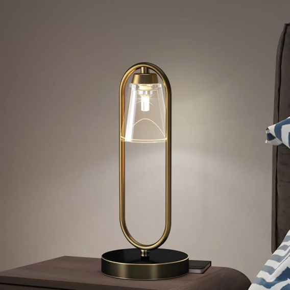 YHTL6-Copper Table Lamp Bedroom Bedside Lamp - Image 2