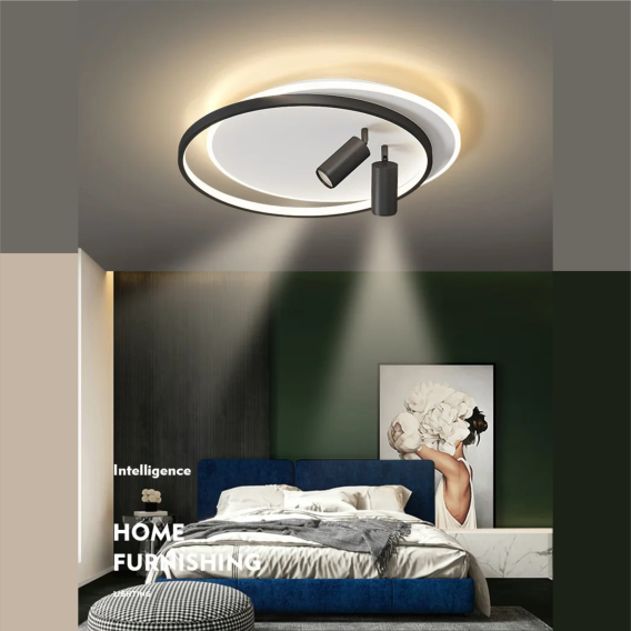 YHCEL3-Modern Black Gold Metal Led Ceiling Lamp