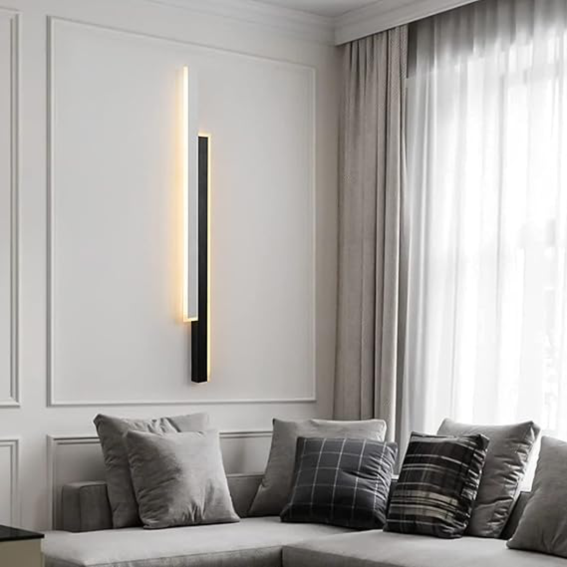 YHWB8- Modern Minimalist Wall LED Wall Lights Up Down Dimmable Indoor Modern Wall Lamps Metal Double Strip Design Minimalist Style Wall Sconces - Image 3