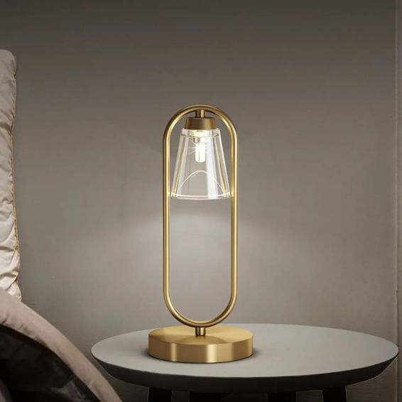 YHTL6-Copper Table Lamp Bedroom Bedside Lamp - Image 4