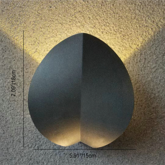 YHWB5-Contemporary Scandinavian Leaf Aluminum LED Wall Sconce Lamp For Bedroom - Image 6