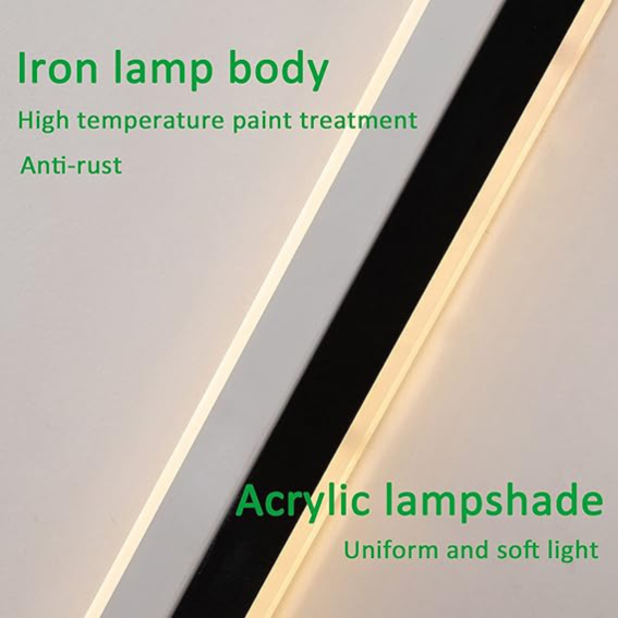 YHWB8- Modern Minimalist Wall LED Wall Lights Up Down Dimmable Indoor Modern Wall Lamps Metal Double Strip Design Minimalist Style Wall Sconces - Image 6