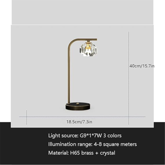 YHTL4 - Table Lamp with Sturdy Glass Shade - Image 7