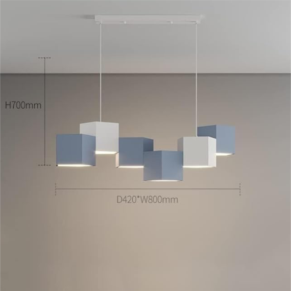 YHCL2-Modern Pendant Light Fixture Geometric Cube LED Chandelier Kitchen Island Dimmable Hanging for Dining Room Living Room - Image 12