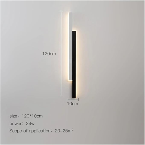 YHWB8- Modern Minimalist Wall LED Wall Lights Up Down Dimmable Indoor Modern Wall Lamps Metal Double Strip Design Minimalist Style Wall Sconces - Image 7