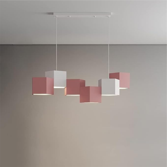 YHCL2-Modern Pendant Light Fixture Geometric Cube LED Chandelier Kitchen Island Dimmable Hanging for Dining Room Living Room - Image 13