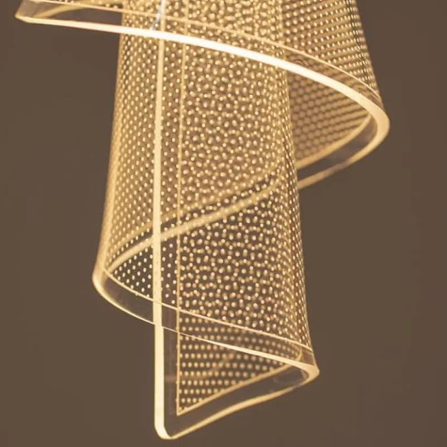 YHWB2 (Acrylic Crystal Wall Lamp Veil Florence Spiral Gold 3 Colors) - Image 2