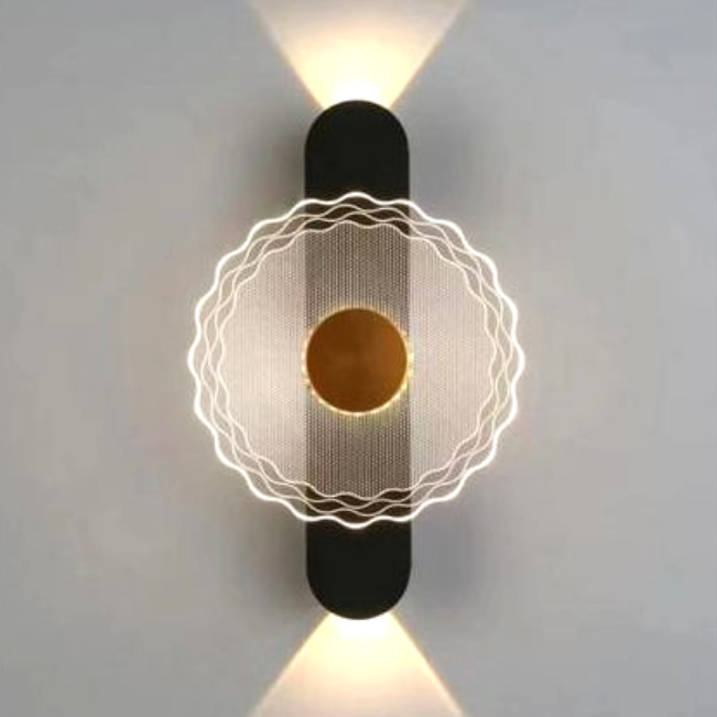 YHWB3 -SUNRAYS Uplight Wall Light, Home Decoration Light, Living Room Light, Indoor Lamp Unique Design, Waterproof Wall Lamp (Warm White, Glass & Metal) - Image 3