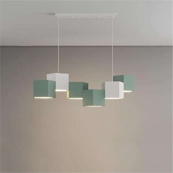 YHCL2-Modern Pendant Light Fixture Geometric Cube LED Chandelier Kitchen Island Dimmable Hanging for Dining Room Living Room - Image 15