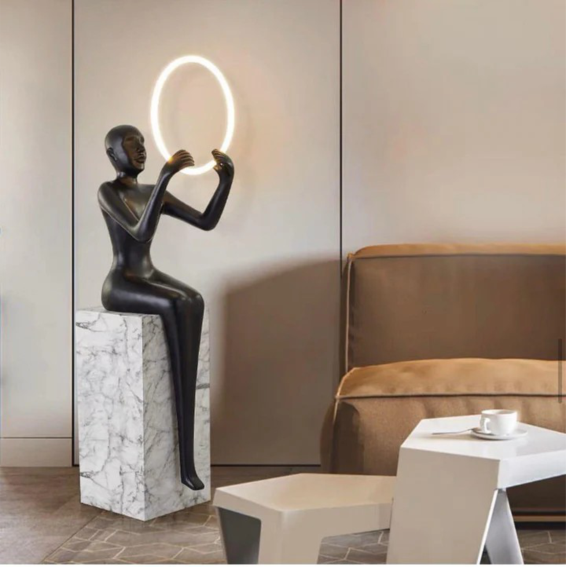 YHTL11-High Quality Hotel Living Room Luxury Nordic Corner Standing Light Modern Minimalist Designer Art Decoration Led Floor Lamp - Image 4