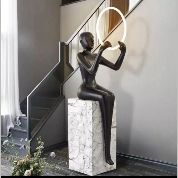YHTL11-High Quality Hotel Living Room Luxury Nordic Corner Standing Light Modern Minimalist Designer Art Decoration Led Floor Lamp