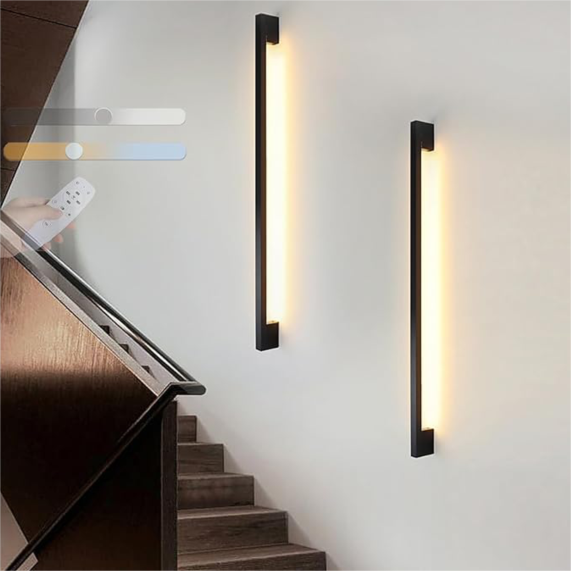 YHWB8- Dimmable Wall Light with Remote Control Long Aluminum LED Sconce
