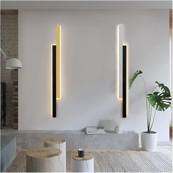 YHWB8- Modern Minimalist Wall LED Wall Lights Up Down Dimmable Indoor Modern Wall Lamps Metal Double Strip Design Minimalist Style Wall Sconces