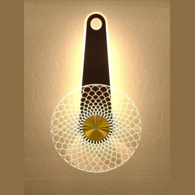 YHWB3 -SUNRAYS Uplight Wall Light, Home Decoration Light, Living Room Light, Indoor Lamp Unique Design, Waterproof Wall Lamp (Warm White, Glass & Metal) - Image 5