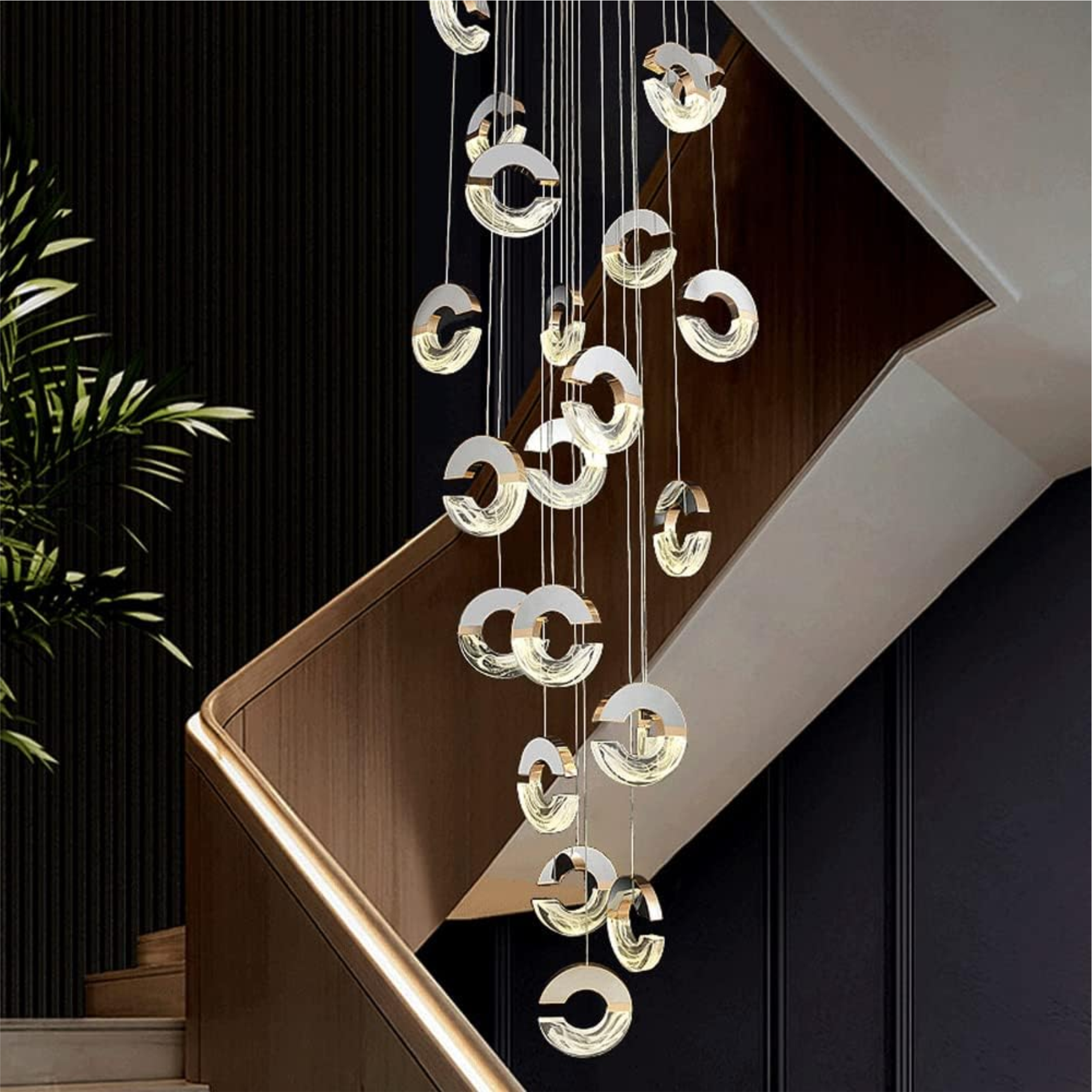 YHCL12 C-shaped Crystal Chandelier - Image 2