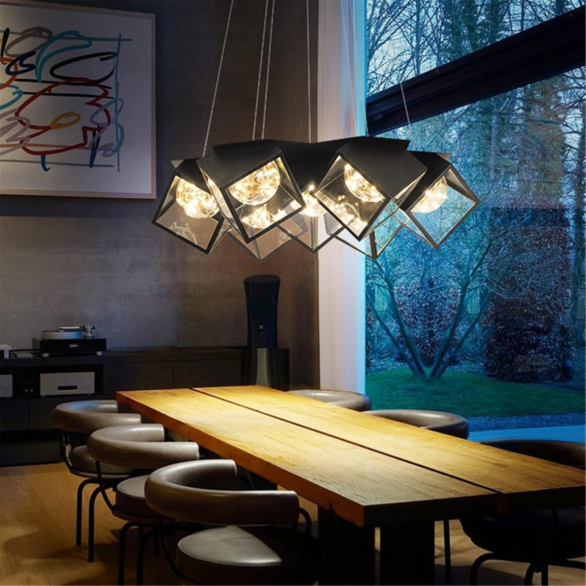 YHCL14 Nordic Black Ceiling Chandelier Light - Image 2