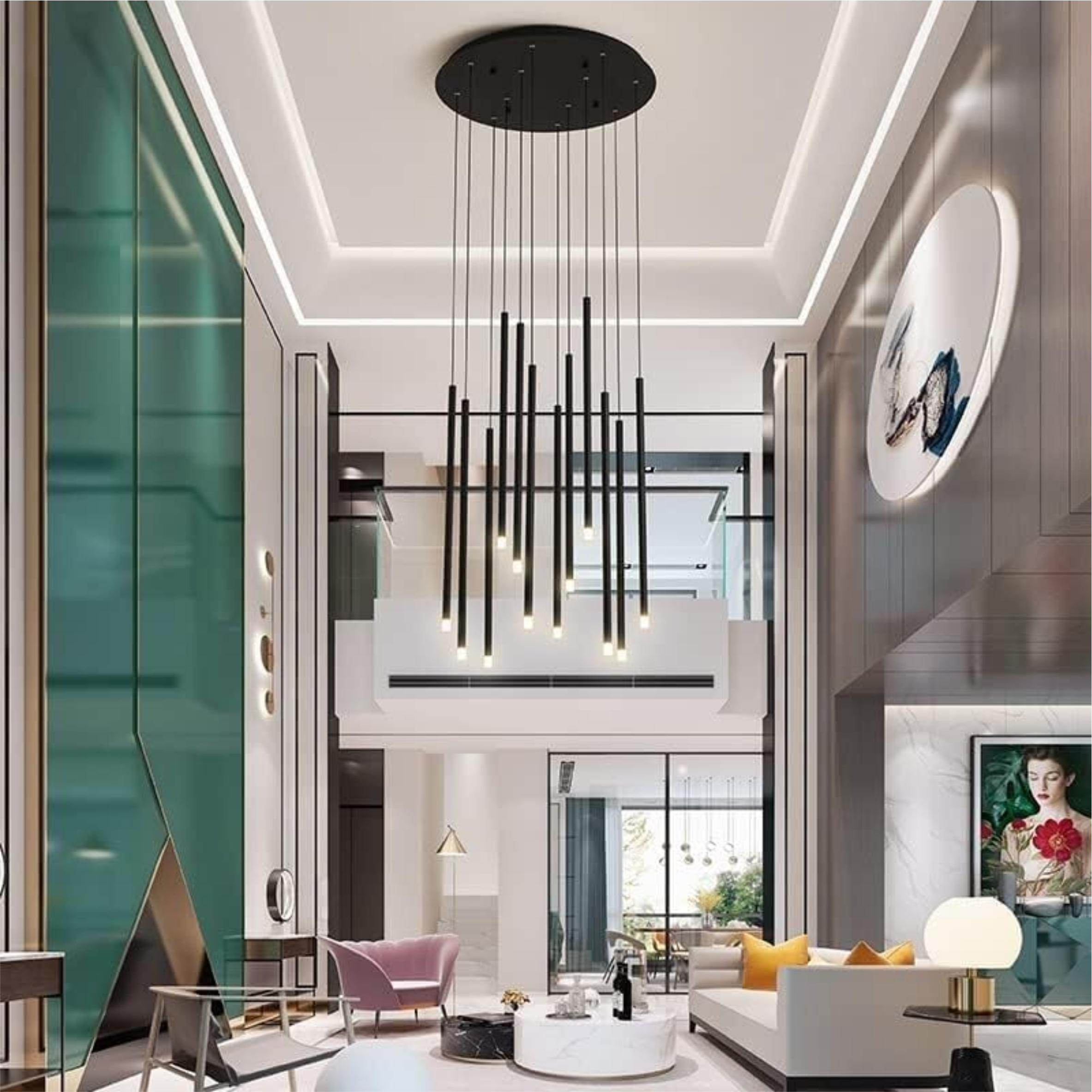 YHCL10 Modern Minimalist Stair Chandelier - Image 7