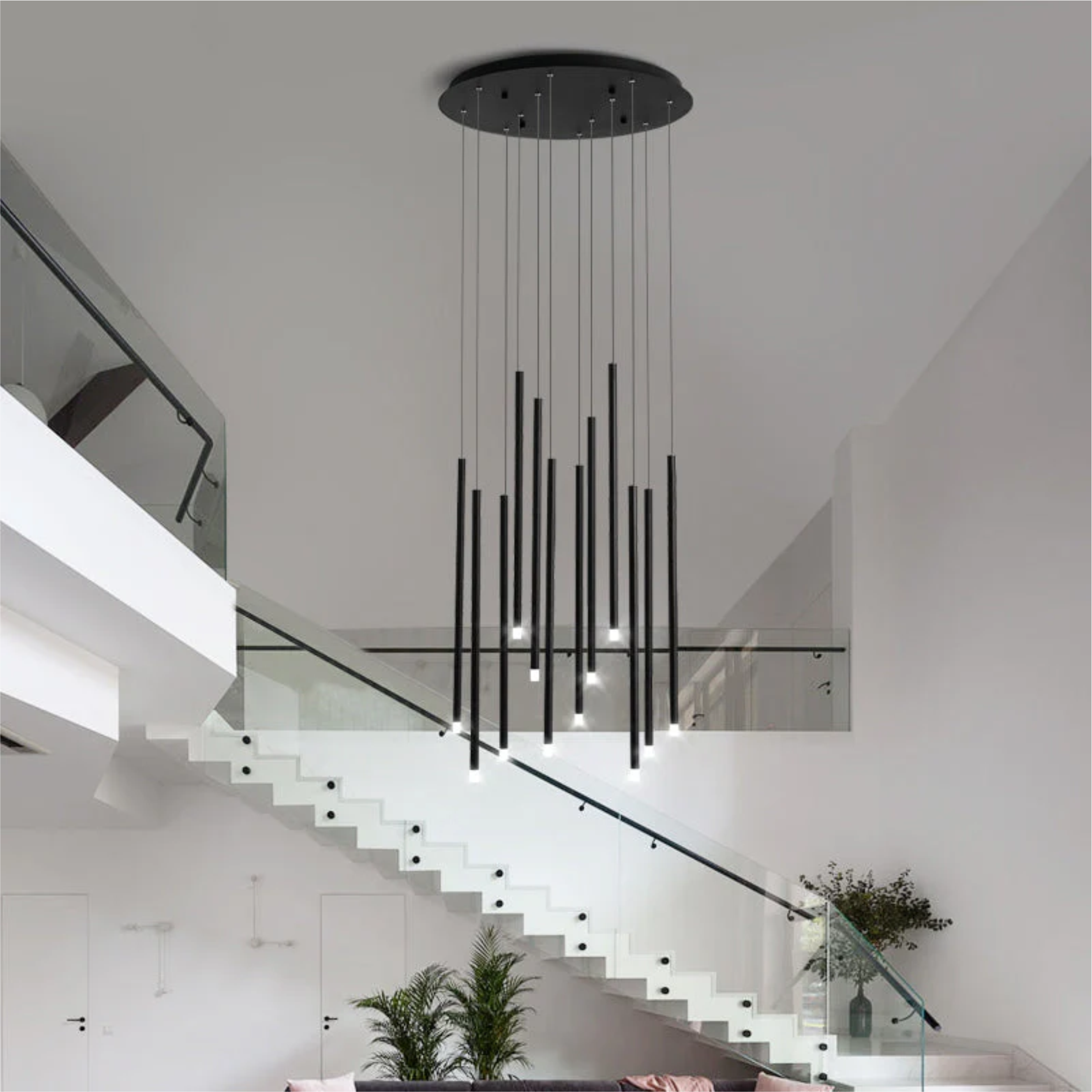 YHCL10 Modern Minimalist Stair Chandelier