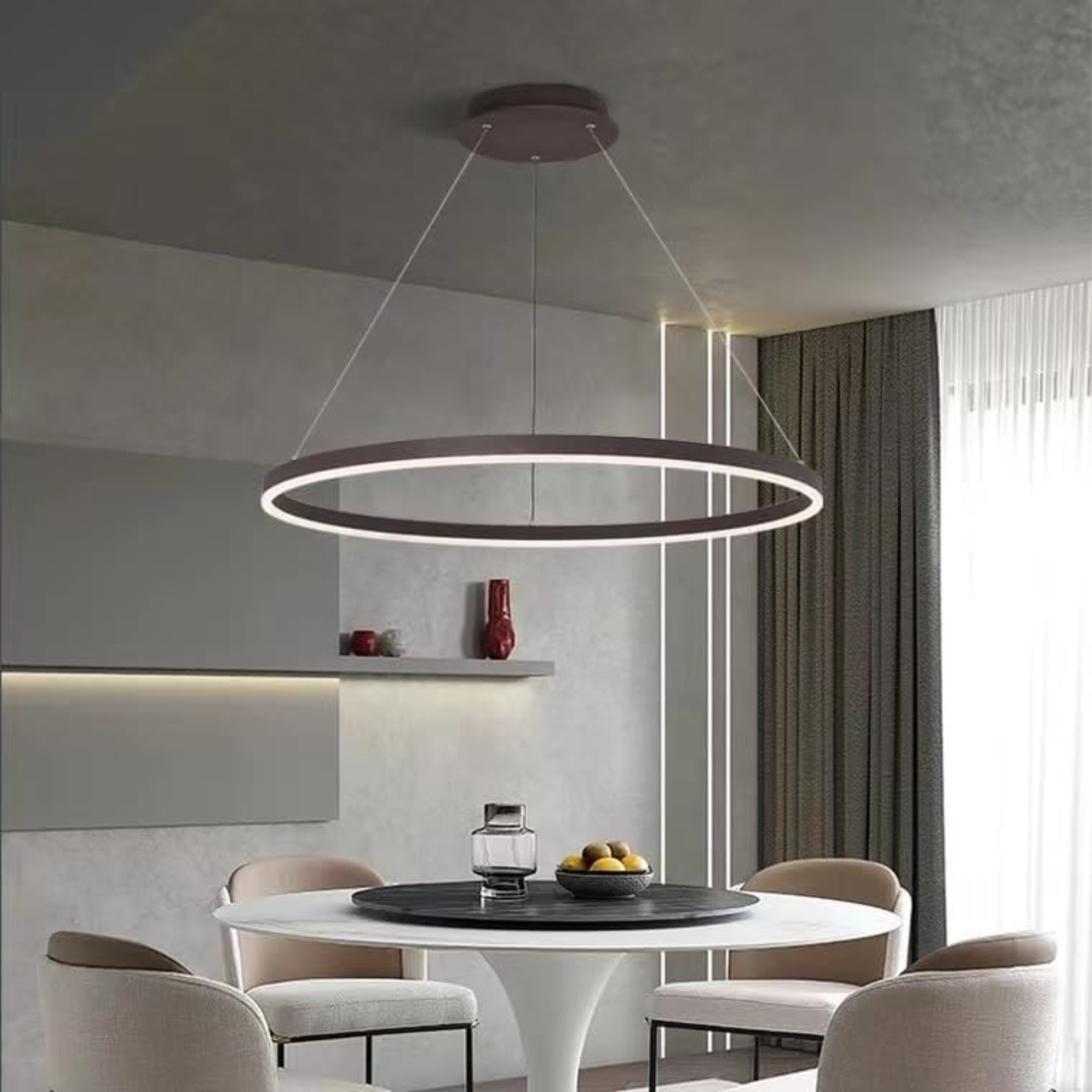 YHCL5-Modern LED Gold Ring Chandelier - Image 5