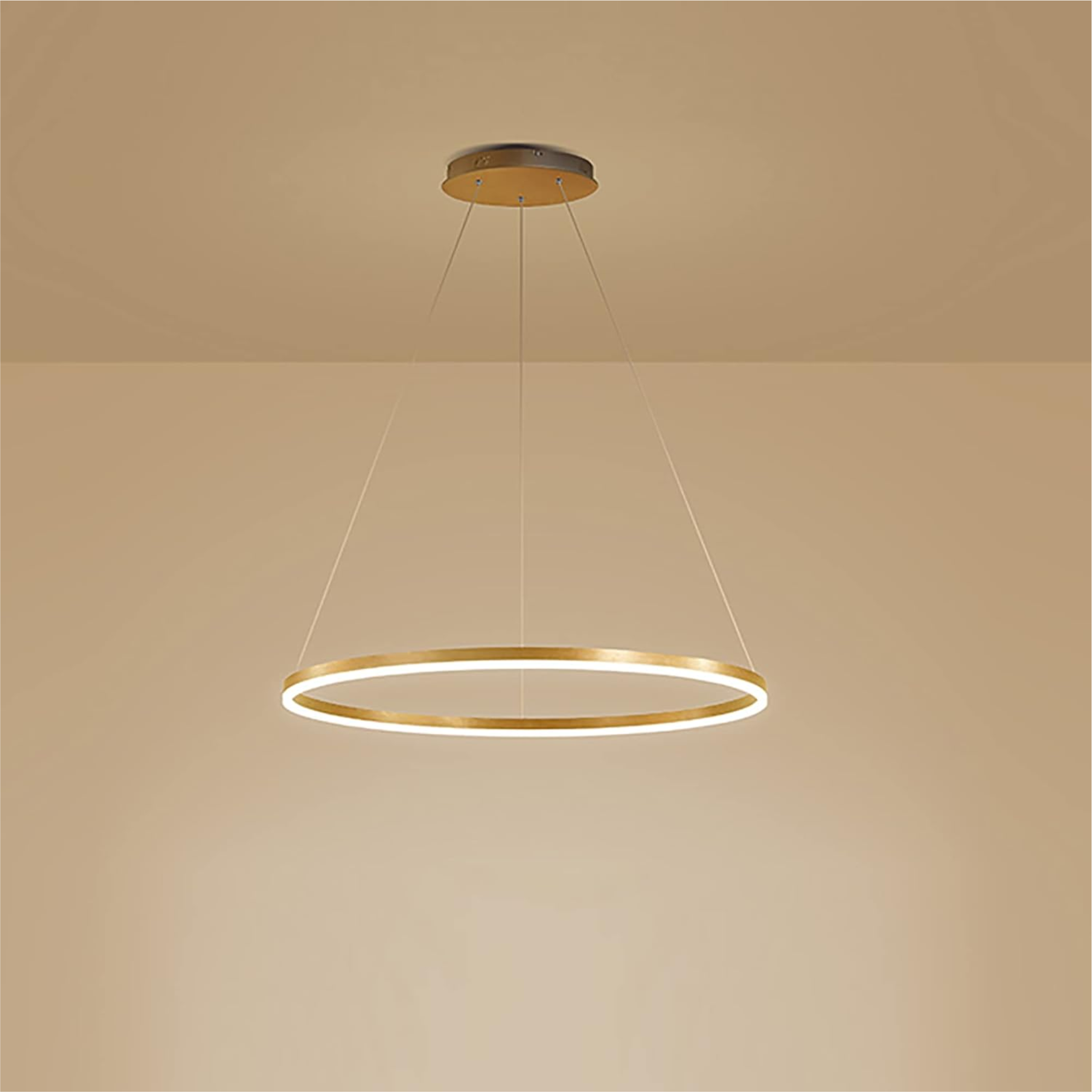 YHCL5-Modern LED Gold Ring Chandelier - Image 6