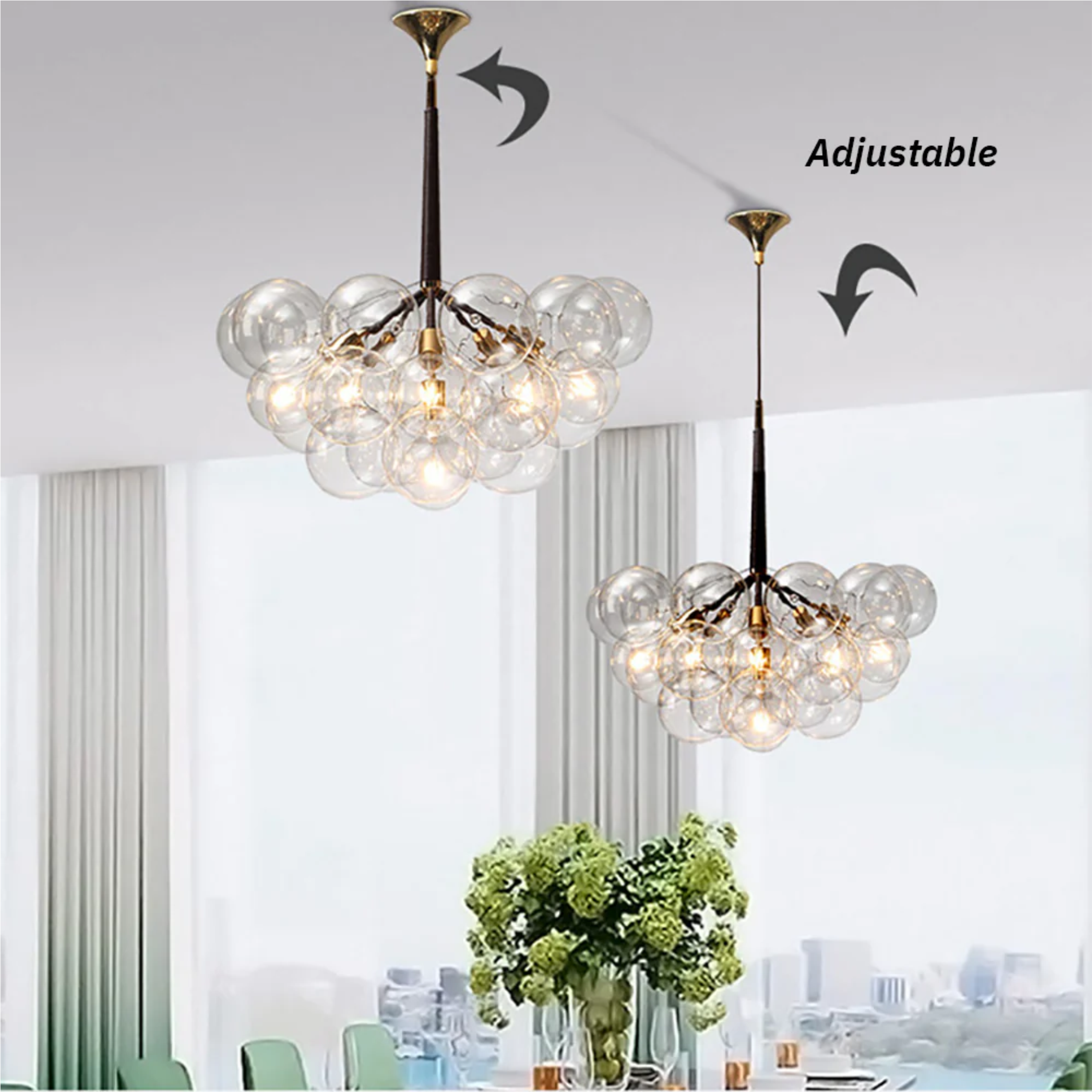 YHPL20 Globes Pendant Light chandelier design glass shades - Image 6